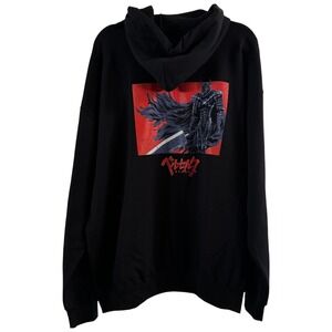 Berserk Men's 2XL XXL Black Pullover Hoodie Sweatshirt Anime Manga Swordsman NEW